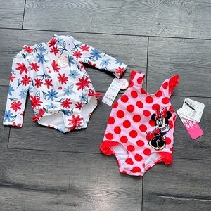 Disney Red and Blue Baby Swimsuits